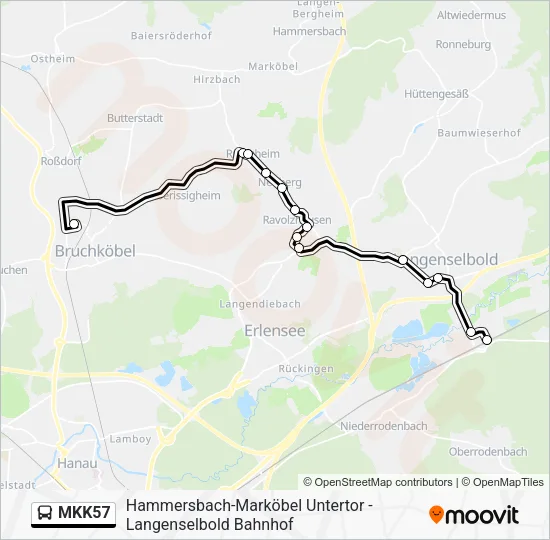 MKK57 Bus Line Map