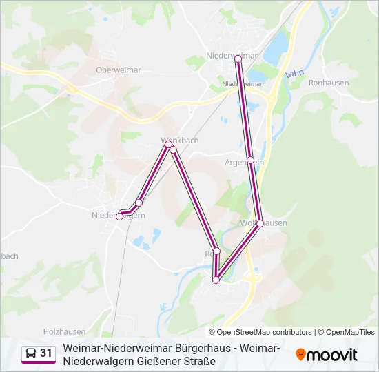 31 Bus Line Map