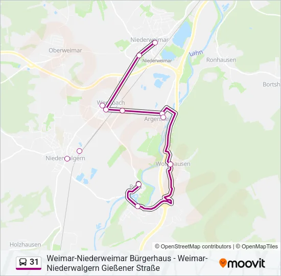 31 Bus Line Map