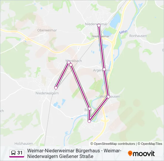 31 Bus Line Map