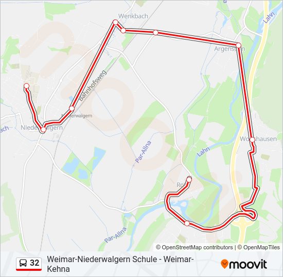 32 Bus Line Map