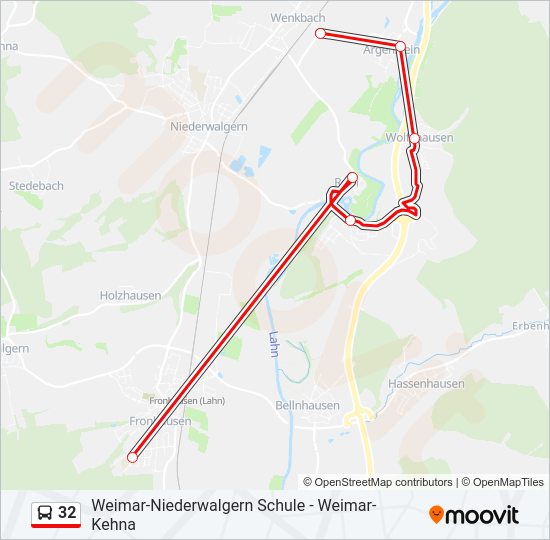 32 Bus Line Map