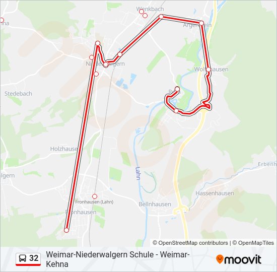 32 Bus Line Map
