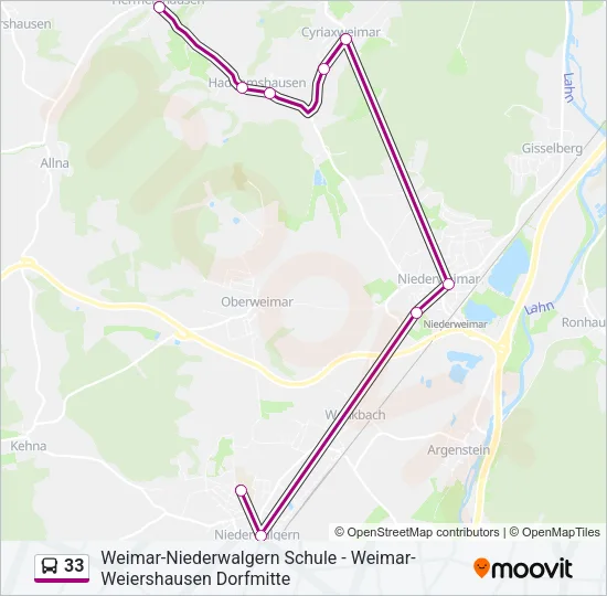 33 Bus Line Map