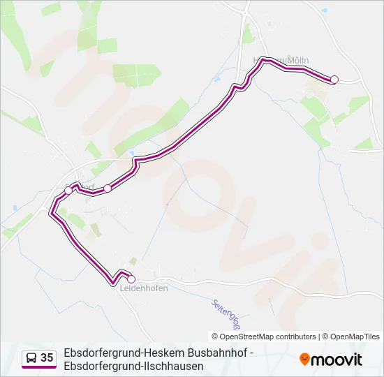 35 Bus Line Map