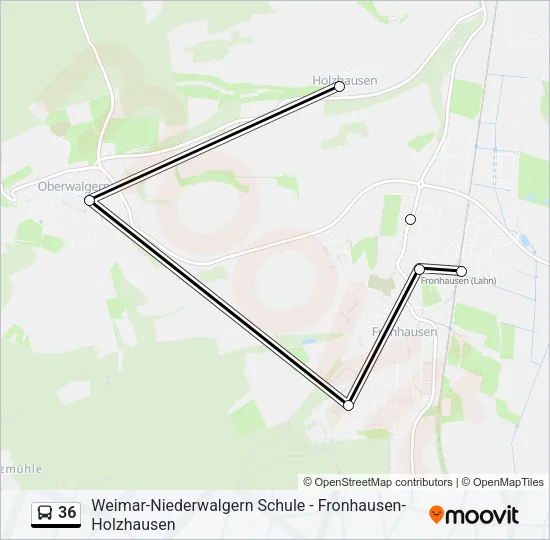 36 Bus Line Map