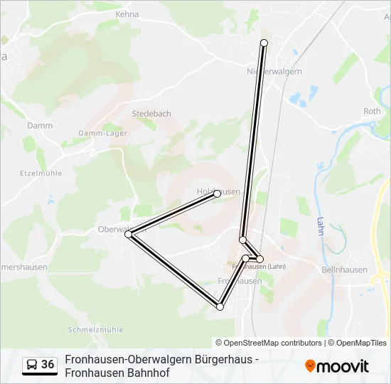 36 Bus Line Map