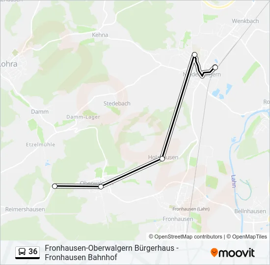 36 Bus Line Map