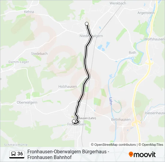 36 Bus Line Map
