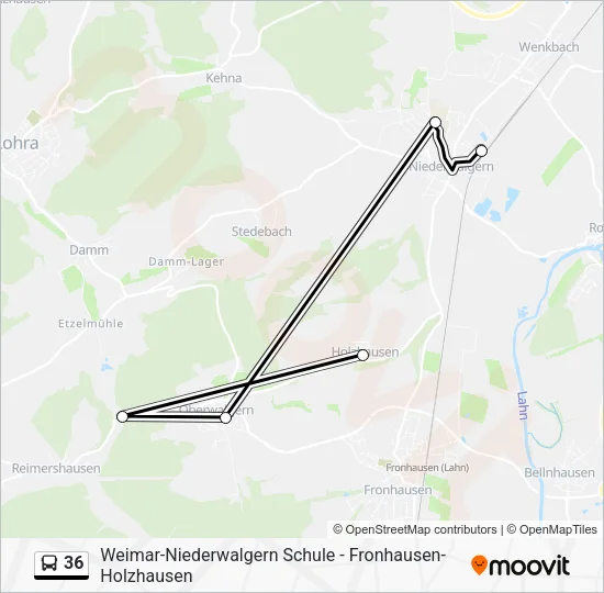 36 Bus Line Map