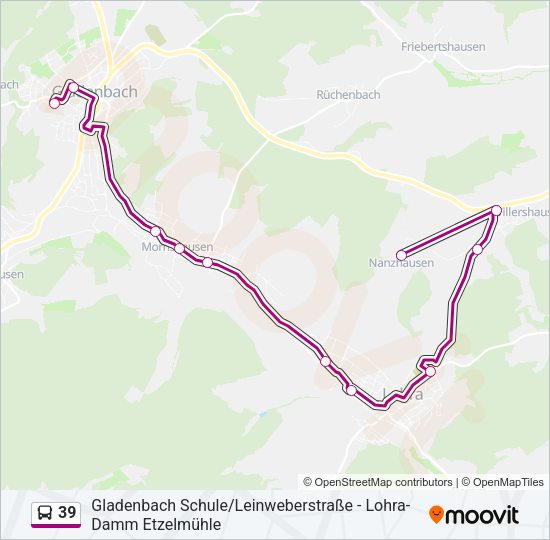 39 Bus Line Map