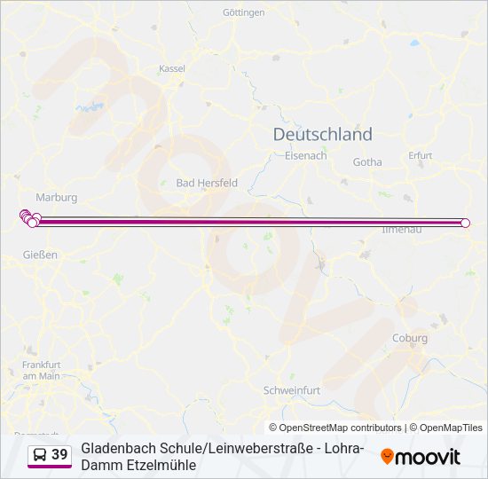 39 Bus Line Map