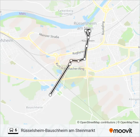 6 Bus Line Map