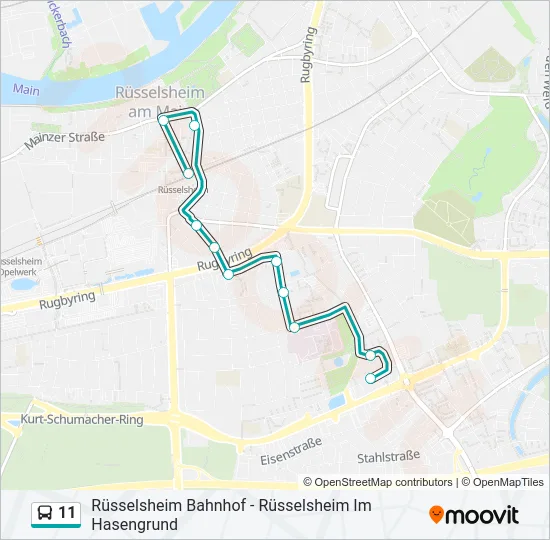 11 Bus Line Map