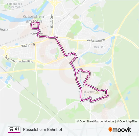 41 Bus Line Map