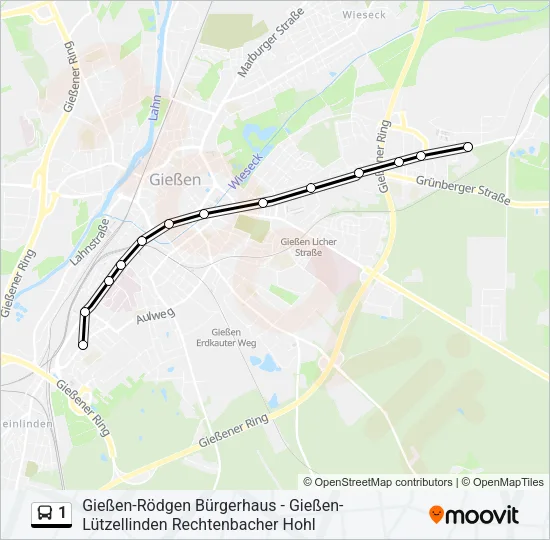1 Bus Line Map