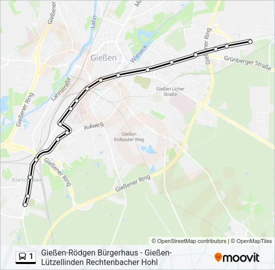 1 Bus Line Map