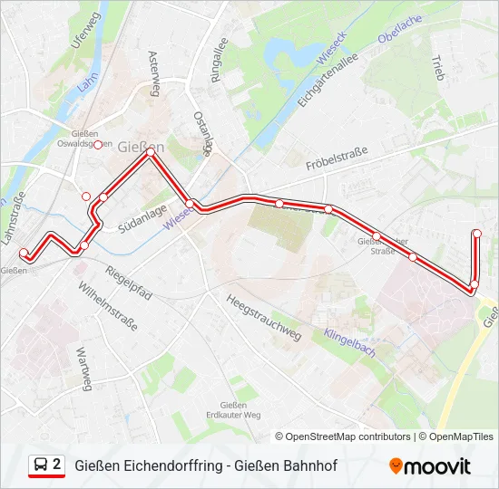 2 Bus Line Map
