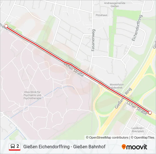 2 Bus Line Map