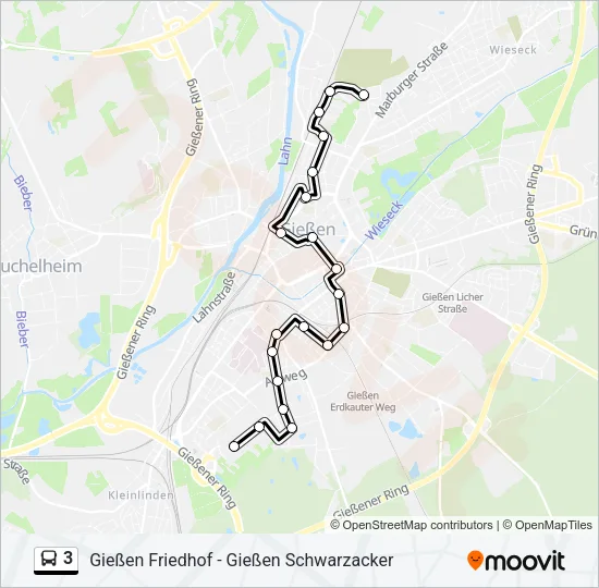 3 Bus Line Map