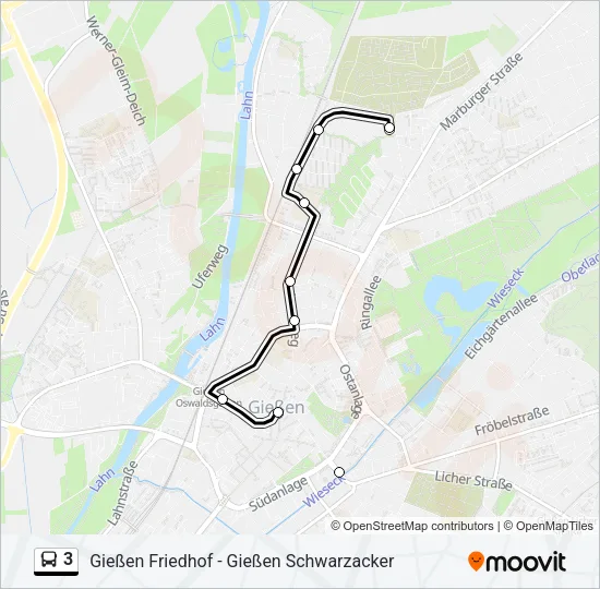 3 Bus Line Map
