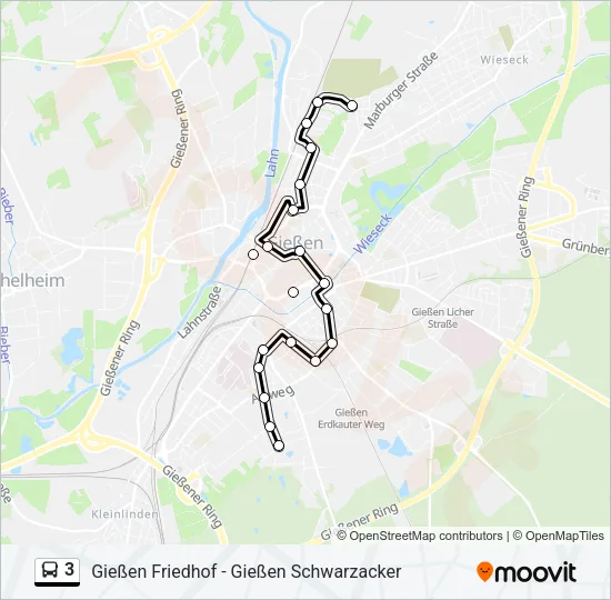 3 Bus Line Map