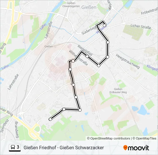 3 Bus Line Map