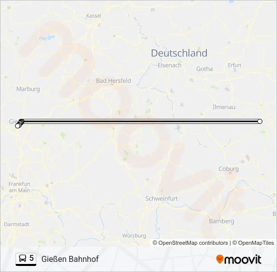 5 Bus Line Map
