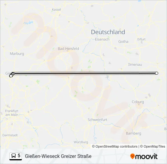 5 Bus Line Map