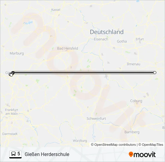Buslinie 5 Karte