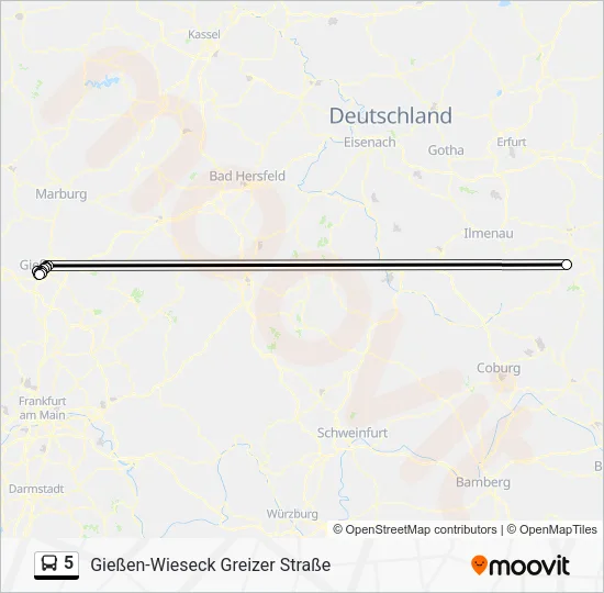 5 Bus Line Map