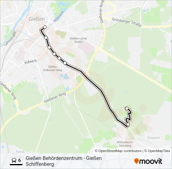 6 Bus Line Map