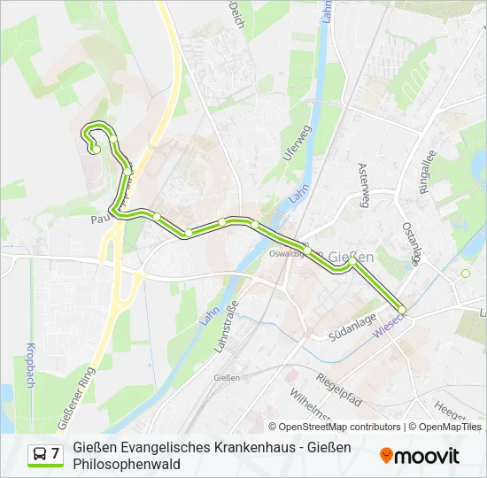 7 Bus Line Map