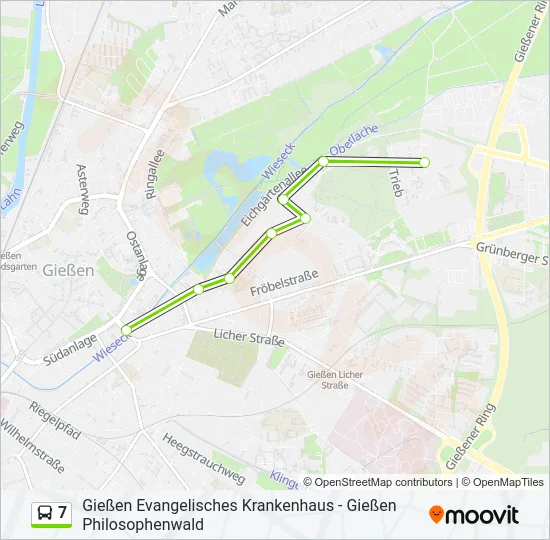7 Bus Line Map