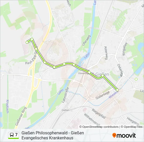 7 Bus Line Map