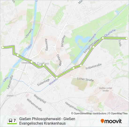 7 Bus Line Map