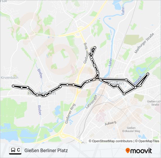 C Bus Line Map