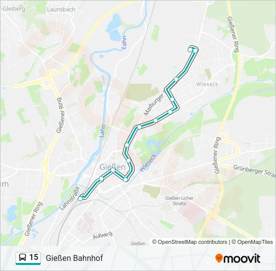 15 Bus Line Map