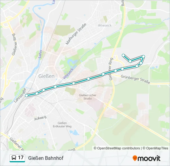 17 Bus Line Map