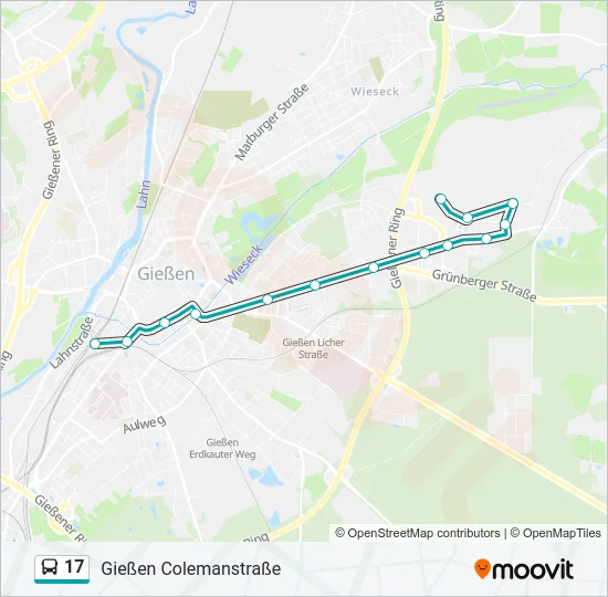 17 Bus Line Map