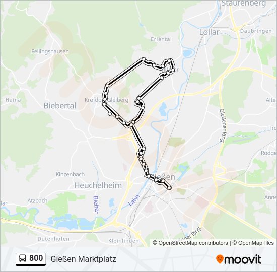 Автобус 800: карта маршрута