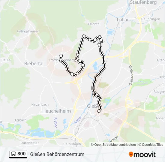 800 Bus Line Map