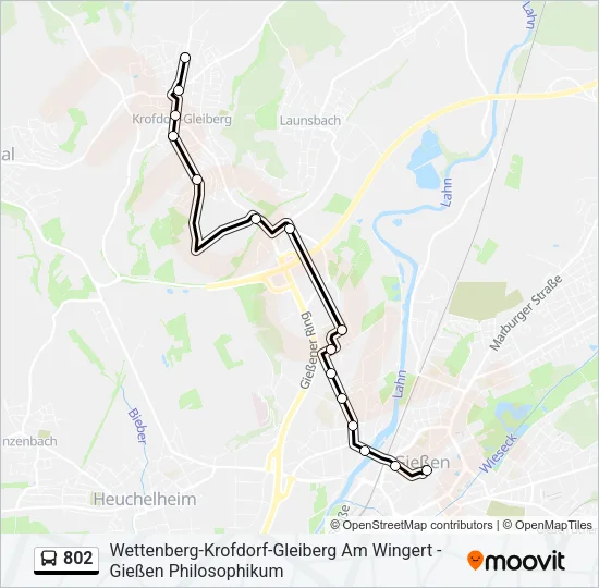 802 Bus Line Map