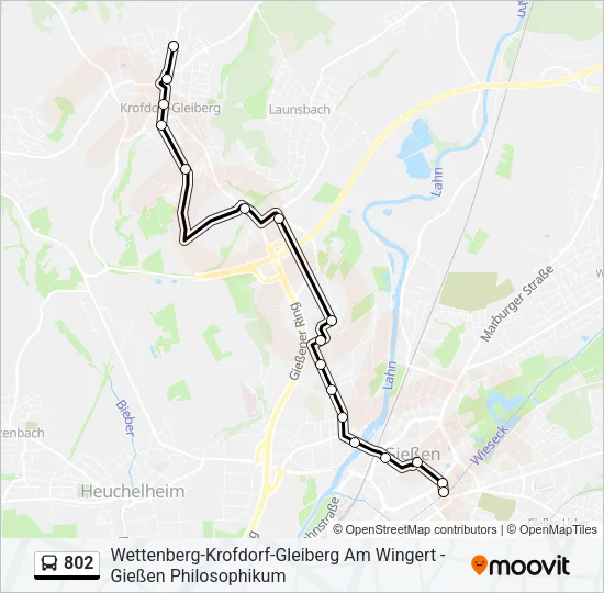 802 Bus Line Map