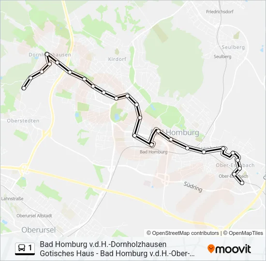 1 Bus Line Map