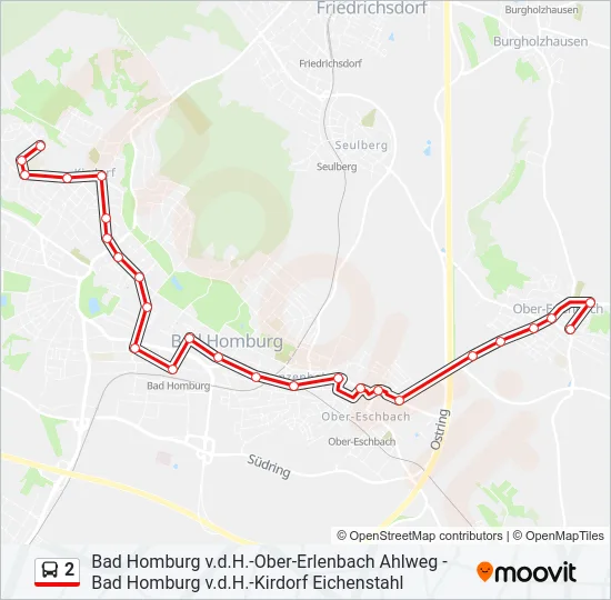 2 Bus Line Map