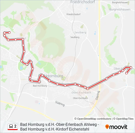 2 Bus Line Map