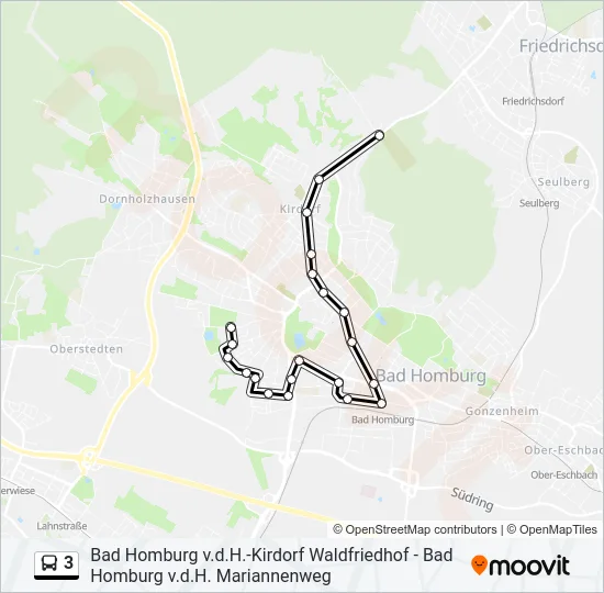 3 Bus Line Map