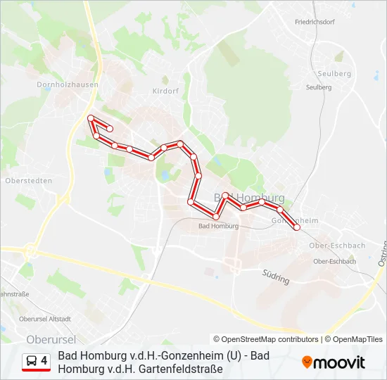 4 Bus Line Map