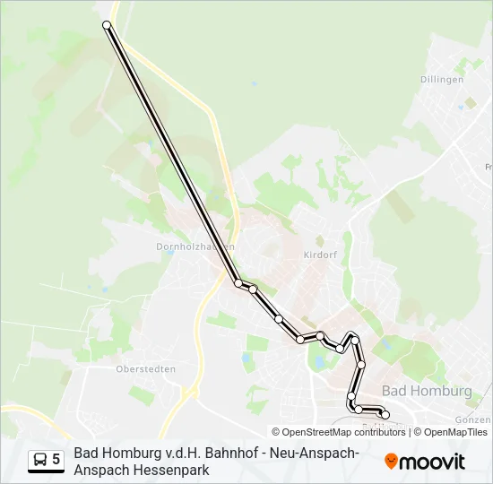 5 Bus Line Map